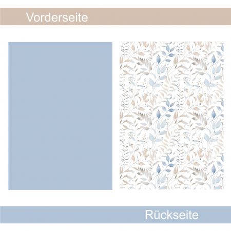 Blätter blau - Designpapier